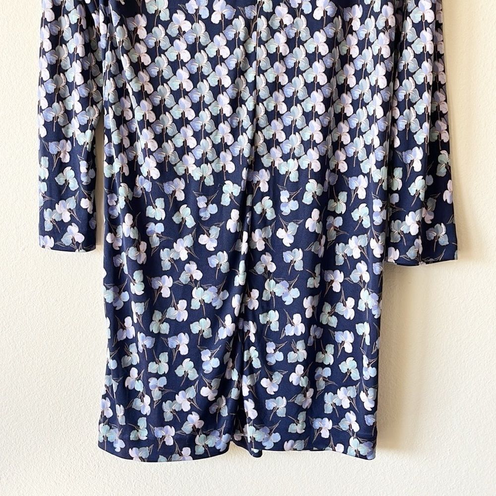 A.L.C. Floral Print 100% Silk Sheath Long Sleeve Dress - Picture 12 of 15